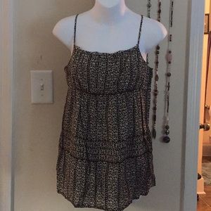 Banana Rep. Size S Brown/Cream leaf pattern top